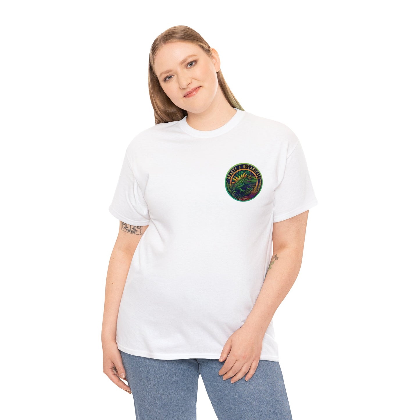 Beasts & Botanicals Front and Back Logo Heavy Cotton T-Shirt